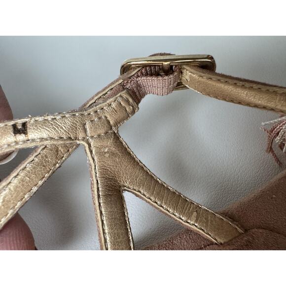 Stuart Weitzman Sandals Womens Size 7.5 Tassel Suede Leather Flat Shoes - Picture 9 of 12